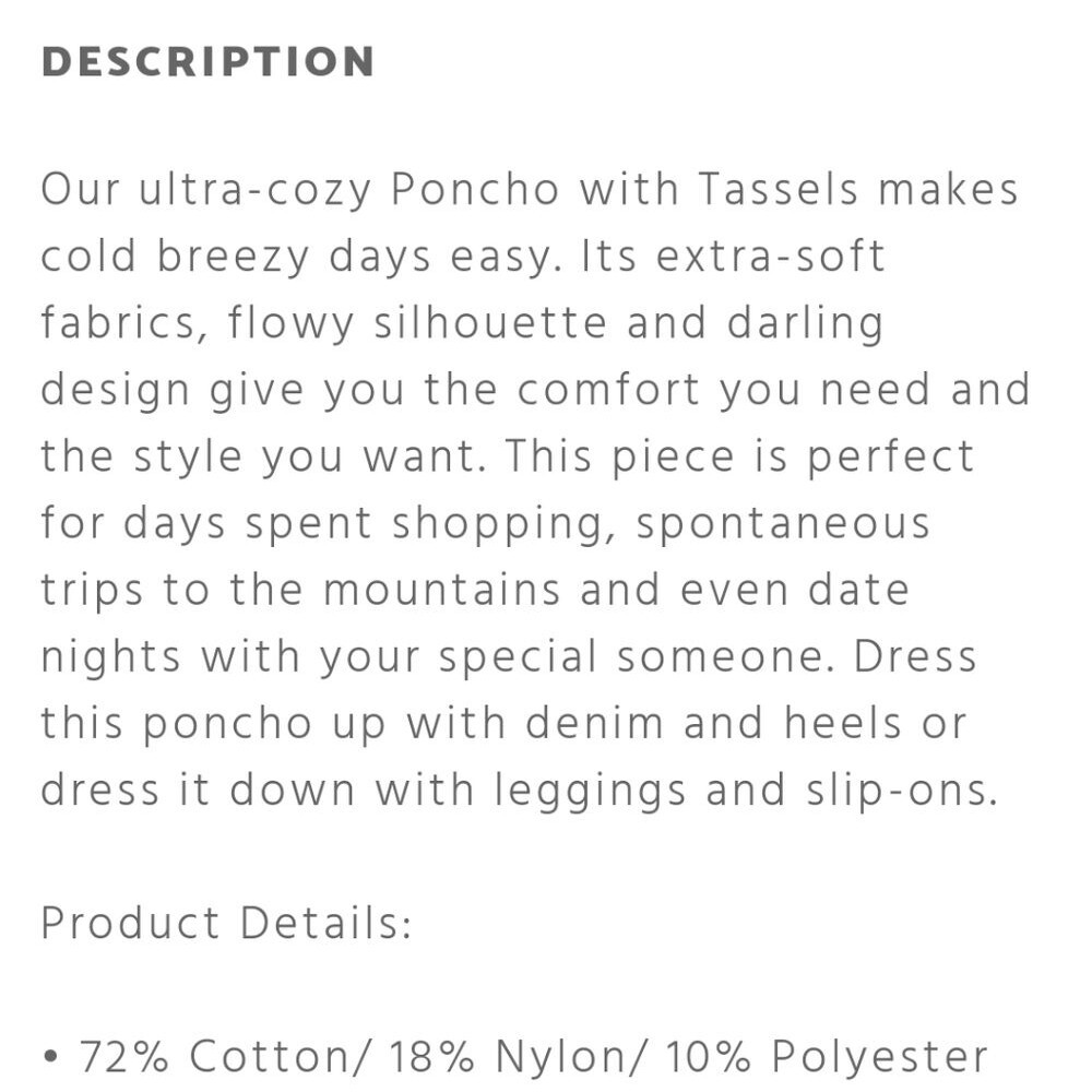 Johnny Was Knitted Poncho with Tassels Style No: M65622 RN# 149414 - Picture 11 of 11